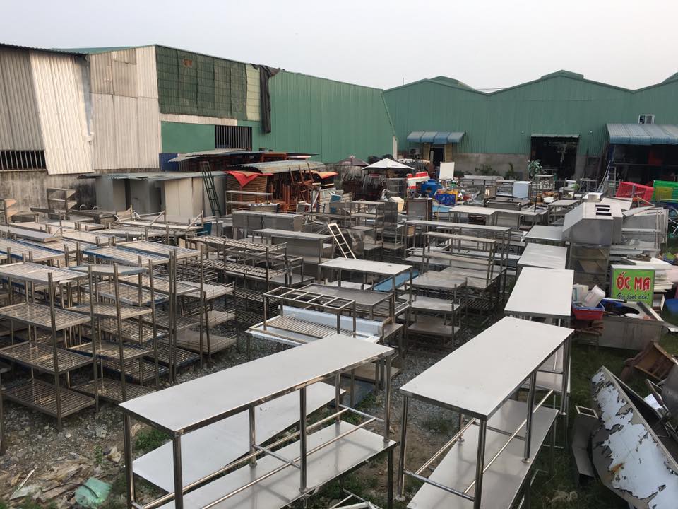Kệ bếp inox cũ