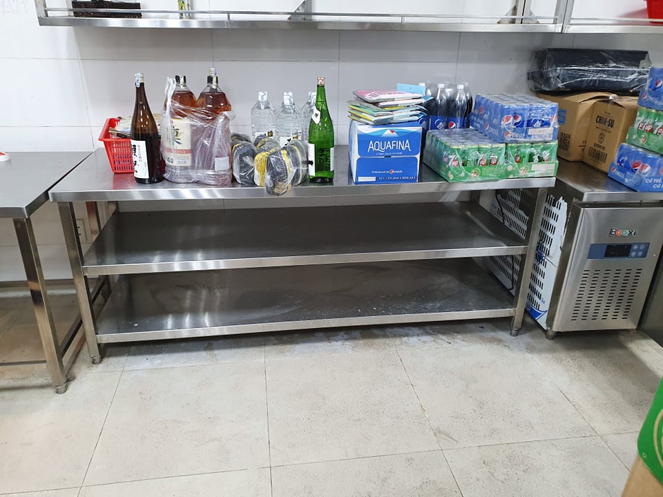 Kệ bếp inox cũ