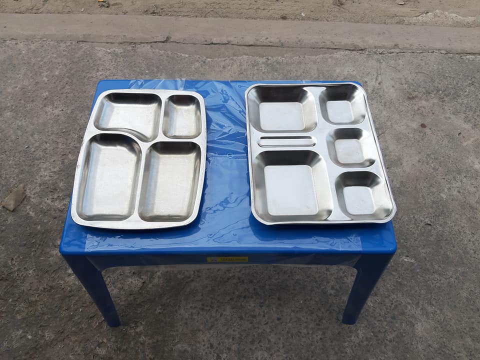 Khay inox cũ 