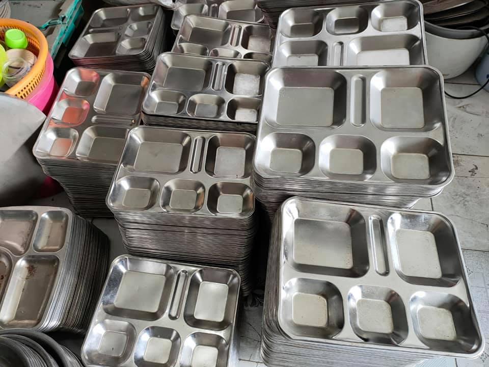 Khay inox cũ 